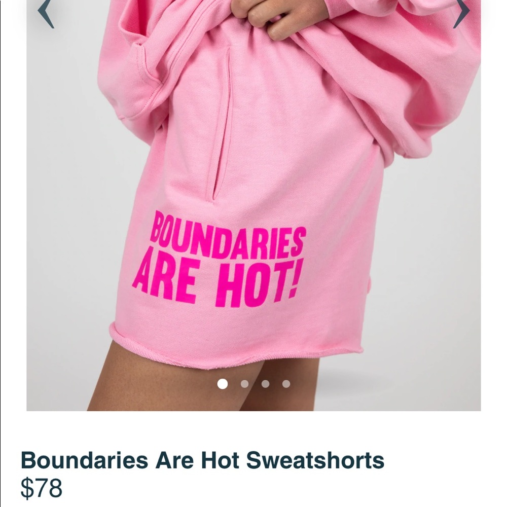 MAYFAIR GROUP, NEW WITH TAGS, Boundaries are hot sweat shorts